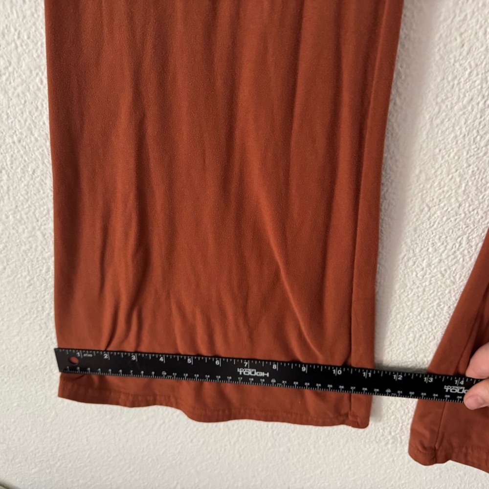 Boho Rust Buttery Soft Flare Leggings High Waisted Wide Leg XL Cozy Athleisure - Picture 9 of 14